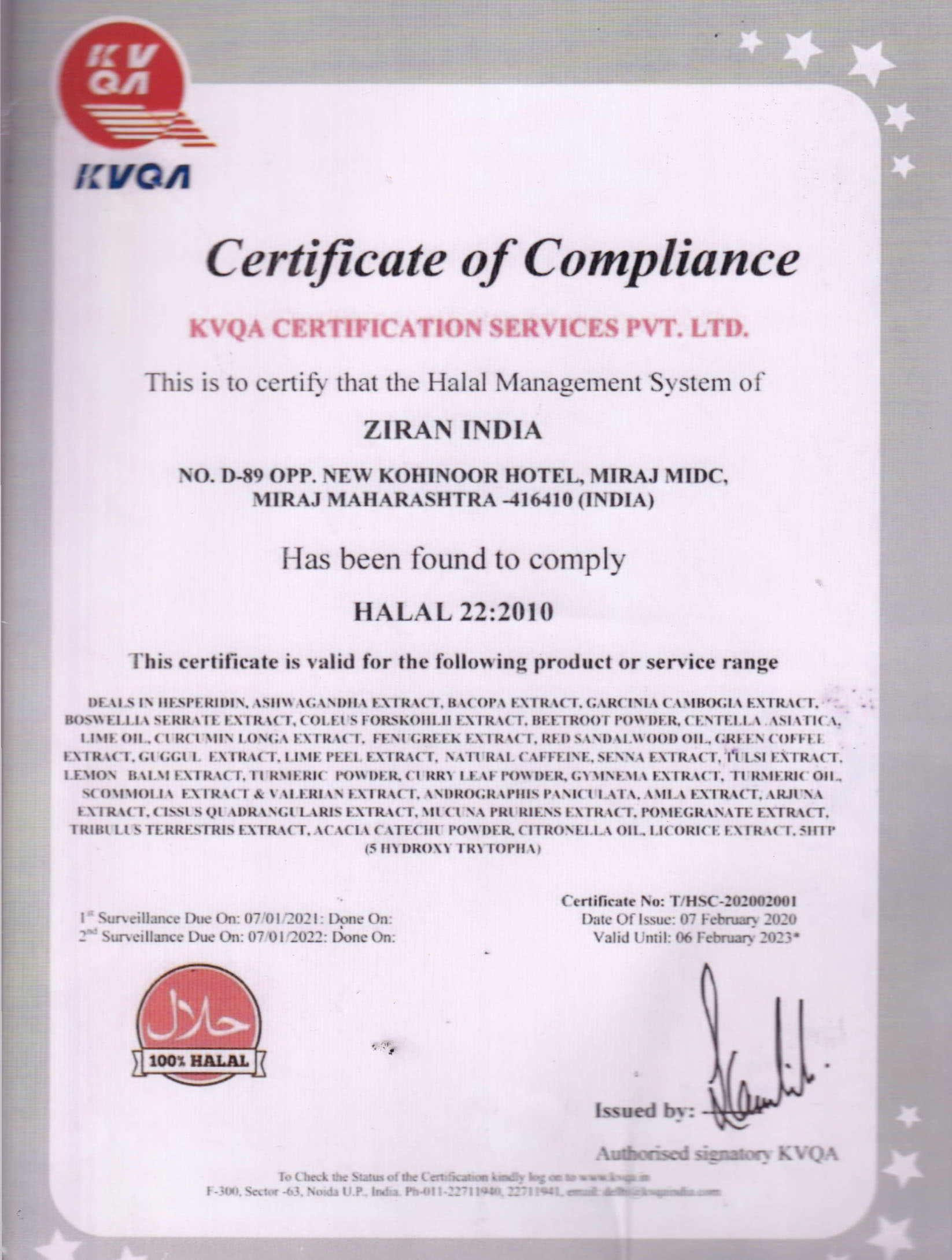 Halal Certificate